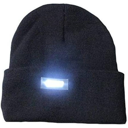 Viworld Mens Winter 5 lED Lights Lighted Night Fishing Knitt Beanie Hat Cap Winter Hat
