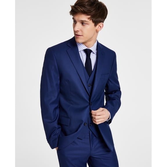 Alfani Men's Slim Fit Stretch Solid Suit Jacket Blue Size 44