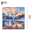 thumbnail image 2 of 12 Inch Wall Clock Battery Operated Silent Clock Decorative for Office, Kitchen, Outdoor, Living Room，Snow Mountain Lake Landscape Colorado Winter 335 Cute Drawing, 2 of 4
