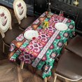 thumbnail image 2 of Rectangle Waterproof Tablecloth 60×120 Inch, Ethnic Boho Style Colorful Seamless Border Art Pattern Reusable Indoor/Outdoor Durable Table Cover for Party Kitchen Dinner Room Decor, 2 of 6