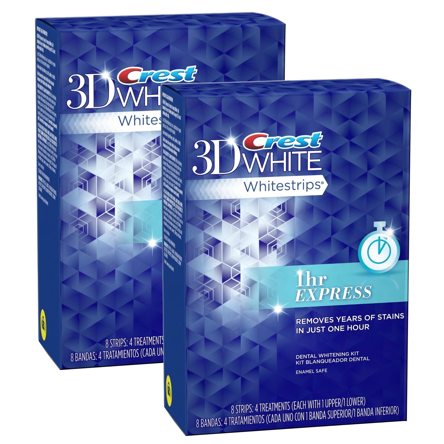 Crest 3d White 1-Hour Express Teeth Whitening Kit, 2 Packs ...