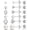6 Pairs-CZ&Pearl-Butterffly Back-Silver, variant on 316L Stainless Steel 20G Flat Back Stud Earrings, 7 Pairs CZ Screw Back Set, 2–8mm, for Adults