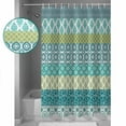 thumbnail image 3 of Shower Curtains Sets for Bathroom Decor Bohemian Abstract Geometric Teal Damask FlowerWaterproof Bathroom Curtain with Hooks,Ethnic Style Moroccofor Bathroom Decor,36x72IN, 3 of 7