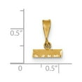 thumbnail image 2 of 14k Yellow Gold Casted Small Diamond Cut Top Charm, 2 of 2