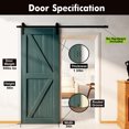thumbnail image 3 of Homacer 5-in-1 Design 34'' W x 84'' H x 1-3/8'' D Solid Wood Barn Door, Finished and Unassembled, with Pre-drilled Holes for Easy Assemble and Pre-routed Groove, Interior Only (Royal Pine), 3 of 7