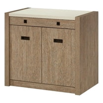 Pemberly Row Engineered Wood Library Base in Brushed Oak Finish