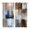 Khaki Gray Blue Light Brown, variant on Abstract Gray Brown Kitchen Curtains 84 Inch Length, Oil Painting Color Blocks Grommet Top Bedroom Living Room Curtains, Light Filtering Cafe Curtain Drapes 2 Panels Set 84''x84''