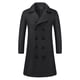 thumbnail image 5 of Abrigo Doble Botón Inspire Chic para Hombre, Chaqueta Clásica Formal con Solapa, Peacoat Negro L, 5 of 6