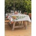thumbnail image 2 of Outdoor Tablecloth with Umbrella Hole and Zipper, Gnomes Easter Rectangle Table Cloth 60x102 Inch Waterproof Tablecloth, Eucalyptus Spring Floral Eggs Leaves Rustic Picnic Table Cover for Patio, 2 of 7
