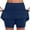 Navy, variant on LADIGASU Women's Solid Color Mid-waist Skirt Pants Sports Casual Shorts Bottoming Skirt Pants