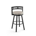 thumbnail image 1 of Amisco Render 30 in. Swivel Bar Stool - Cream Faux Leather / Black Metal, 1 of 9