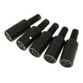 thumbnail image 3 of Wisewang DIN Mini Pin Female Plug Audio for Jack Connector for Keyboard/Mouse DIY 4 Pin Black 4 Pin, 3 of 5