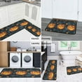 thumbnail image 6 of Halloween Kitchen Rug Set of 2 Anti Fatigue Kitchen Mats for Floor,Horror Orange Pumpkin Spooky Halloween Kitchen Rugs and Mats for Bathroom,Room Door (47x17+30x17 inches), 6 of 7