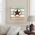 thumbnail image 2 of Wall Art Prints, Beige Sage Green Texas Star Retro Framed Canvas Prints for Bedroom Living Room Bathroom Office, Vintage Stars Wooden Gallery Wrap Wall Art Poster for Gifts Home Decor 20"x20", 2 of 9