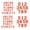 Orange color, variant on AOOOWER 72pcs Embroidered Letter Number Iron On Appliques for Clothing Bags Projects