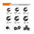 thumbnail image 2 of Kit surtido de abrazaderas para cables (52 piezas) Abrazadera para cables de acero inoxidable 304 en 6 tamaños 1/4 pulg. 5/16 pulg. 3/8 pulg. 1, 2 of 5