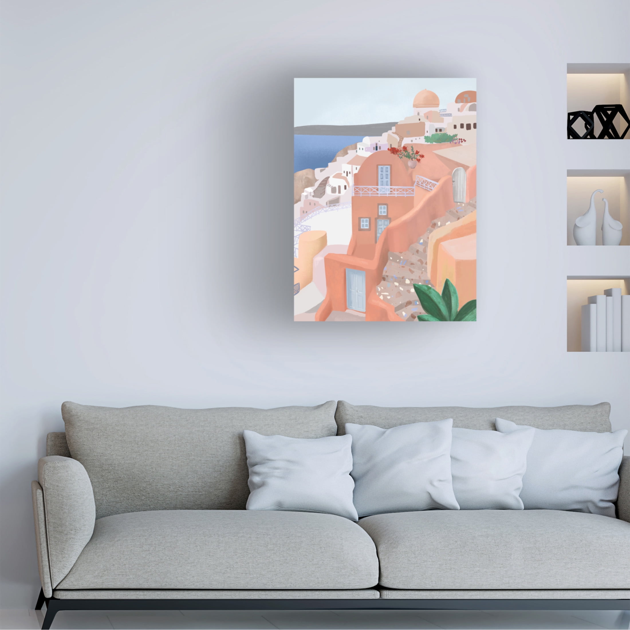 Trademark Fine Art Petra Lizde Santorini Canvas Wall Art