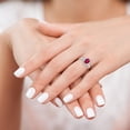 thumbnail image 6 of Sterling Silver Red Oval CZ Cluster Ring, 6 of 6