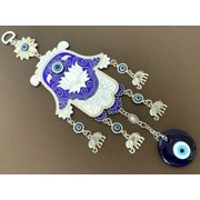New Turkish Blue Evil Eye Nazar Hamsa Hand Wall Hanging Decor Amulet Blessing Gift -CL6