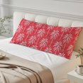 thumbnail image 4 of Red Palm Tree Body Pillow Cover 20 x 54 Inch Decorative Pillow Cover Summer Botanical Tropical Tree Lumbar Pillowcase Seasonal Rectangle Cushion Case for Couch Sofa Bed Living Room, 4 of 9