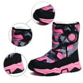 thumbnail image 4 of Fashion Autumn Children Girls Sports Shoes Flat Thick Bottom Non Easy To Wear PU Upper Comfortable Snow Boots Hot Pink 9.5 Years-10 Years Hot Pink 9.5 Years-10 Years, 4 of 7