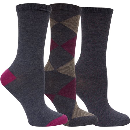 Womens crew socks black faded glory