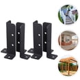 thumbnail image 2 of Miangastore 4pcs Post Base Brackets Heavy Duty Brackets Wood Fence Post Base Brackets, 2 of 8