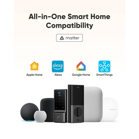 eufy Smart Lock E31, Fingerprint Keyless Entry Door Lock with Apple Home Ecosystem