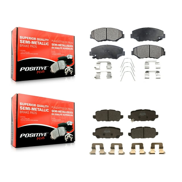 Positive Plus Front Rear Semi-Metallic Brake Pads Kit for Car 2016 Honda CR-Z KPF-100499