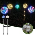 thumbnail image 2 of Utoimkio Solar Outdoor Lights LED Solar Garden Globe Lights,Solar Stake Ball Light Auto On/Off,Solar Pathway Lights for Landscape Patio Yard Lawn Outside Decor(Multicolor), 2 of 6