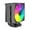 Black, variant on Cooling Fan 6 Copper Pipes Intelligent Temp Display Addressable ARGB Lighting Quiet Fan for Various CPU Radiator