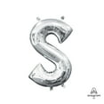 thumbnail image 2 of Anagram 78495 16 in. Letter S Silver Supershape Foil Balloon, 2 of 2