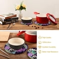 thumbnail image 6 of SKYSONIC Space Alien Robots Pot Holders Trivets, 2 Pcs Heat Resistant Trivets,Magic Rainbow Summer Cotton Thread Weave Mats for Hot Pads Pans Pot Bowl Teapot for Kitchen Decor, 6 of 7