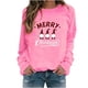 thumbnail image 2 of Pntutb - Camiseta de manga larga para mujer con cuello redondo y estampado navideño Pntutb Pntutb-5066, 2 of 7