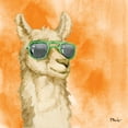 thumbnail image 2 of Gango Home Decor Contemporary Contemporary Teal and Orange Humorous Watercolor-Style Sunglass Wearing Llama Set by Paul Brent (Printed on Paper); Two 12x12in Unframed Paper Posters, 2 of 5