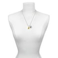 thumbnail image 3 of Delight Jewelry Silvertone Yellow Ribbon Silvertone Script Initial Disc - O - Charm Necklace, 20"+3", 3 of 4