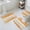 Orange, variant on Yellow Nordic Style Stripes Bath Mat 3 Piece Bathroom Rug Set, Yellow Gray Texture Non Slip Bath Rug Contour Mat and Toilet Lid Cover, Absorbent Shower Mats Soft Bath Rugs and Mats Sets