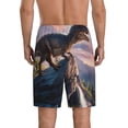 thumbnail image 5 of Cauagu Sunset Cliff Dinosaur Print Pajama Bottoms for Men Sleep Pajama Shorts Elastic Waistband Sleep Pajama Short Men's PJ Shorts -X-Large, 5 of 6