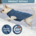 thumbnail image 5 of 2 Pieces Fleece Dog Sweater Vest Winter Warm Dog Sweaters for Small Dogs Male Female Fall Pullover Doggie Clothes with D-Ring Soft Puppy Cold Weather Coat Clothing, 5 of 6