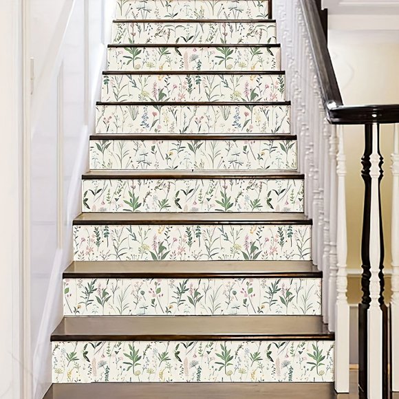 1pc Multicolor Floral Wallpaper - Vibrant, Self-Adhesive, Waterproof, and Dirt-Resistant Decorative Sticker for Room Background and Furniture - Aesthetic, Literary, and Artistic Fresh Design for Home