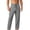 Gray, variant on Men's Tear Away Track Pants Side Snap Athletic Warm Up Open Bottom Colorblock Striped with Pockets Elastic Waist for Basketball Workout, Black, L