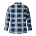 thumbnail image 5 of Men's Lined Hooded Flannel Shirt Jacket Quilted Plaid Coat Button Down Plaid Button Up Winter Jackets, 5 of 6