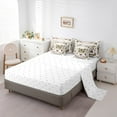 thumbnail image 5 of Manfei Animal Moth 7 Pieces Bedding Comforter Set,Floral Mushroom Full Bedding Set Lightweight,Bohemian Theme Fitted Sheet Flat Sheet,Lightweight Flower Room Decor,Reversible, 5 of 8