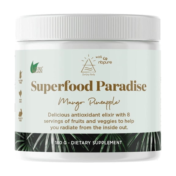 NBPure Earthy Andy Superfood Paradise, Mango Pineapple, 30 Servings