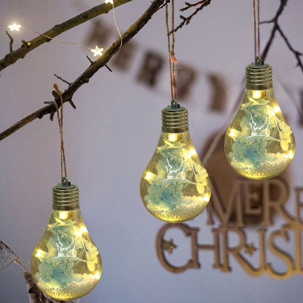 Bolas de hortensia decorativas transparentes y brillantes para Navidad.