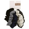 Kitsch Velvet Hair Scrunchies for Women - Hair Accessories | Hair Scrunchies - 5pcs (Black/Gray)