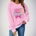 thumbnail image 1 of Xuyuer Women 100 Days of School Sweatshirt: Funny Teacher Shirts School Teaching Long Sleeves Teachers Gifts Tops Teacher Graphic T-Shirts School Days Tee Tops, 1 of 6