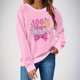thumbnail image 1 of Uootdi 100 Days of School Long Sleeve Shirts for Women Womens Teacher Graphic Tops Happy 100 Days of School Sweatshirt Gift, 1 of 6