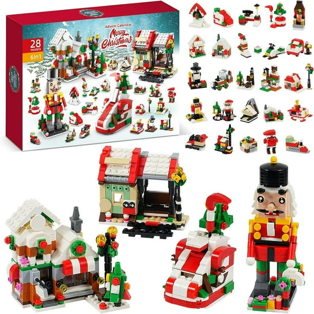 24 Days of Christmas Advent Calendar 2023 6 In 1 Christmas Building Block Stem Toys 1123Pcs Christmas Countdown Calendar Building Sets Toys Vacation Stocking Stuffers Gifts for Kids B Walmart