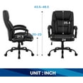 thumbnail image 7 of BestMassage Executive Ergonomic Office Chair with Lumbar Support & Swivel, 500 lb. Capacity, Black, 7 of 7